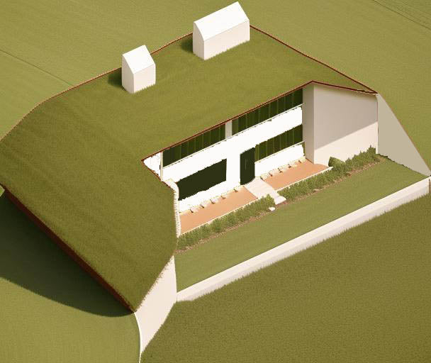 01 Earth-Sheltered Passive - Exterior Perspective