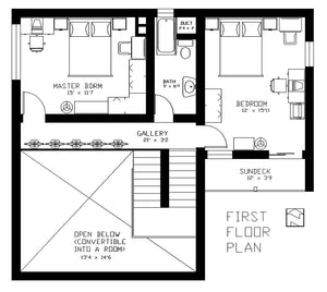 05 Solar Hybrid Home Plans - First Floor Plan