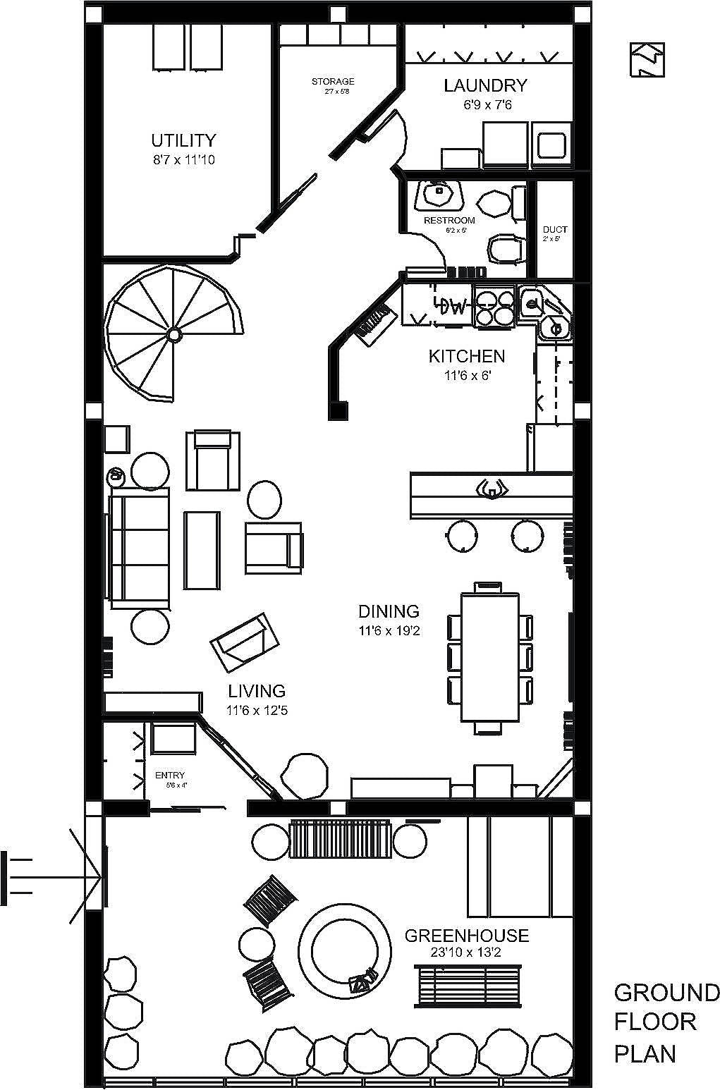 Earth Sheltered Home Plans Modern Cottage Style House Plan